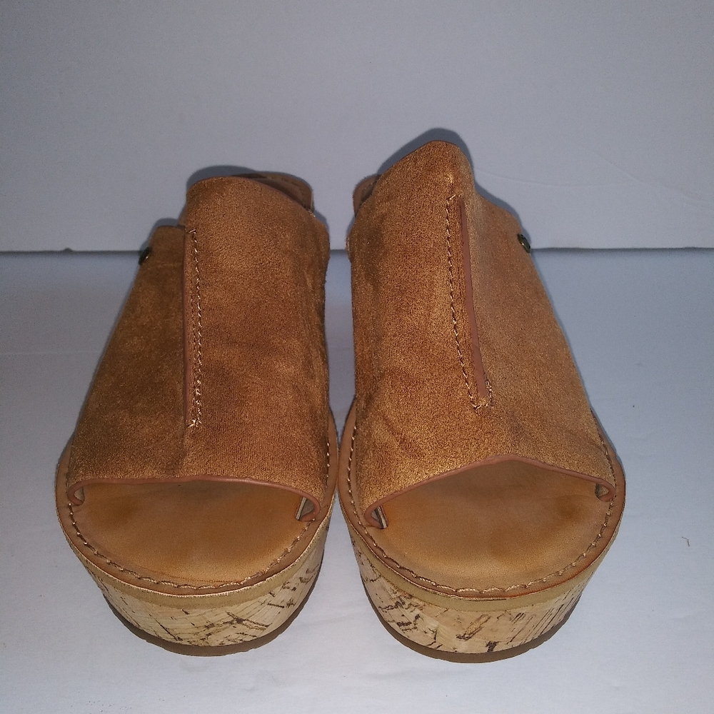Rock & Candy Cork Wedge Sandals 6 - Picture 2 of 5